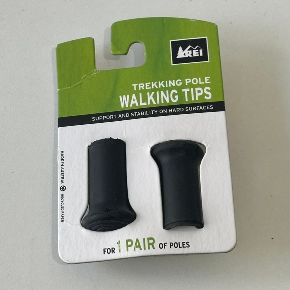 REI Trekking Pole Walking Tips Replacement Rubber Caps for‎ 1 Pair of Poles